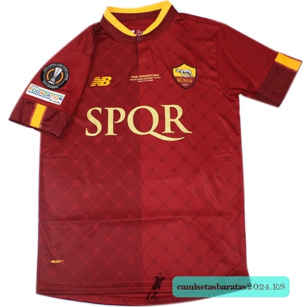 Nuevo Tailandia Casa Camiseta As Roma Europa League Finals 2022 2023 Rojo